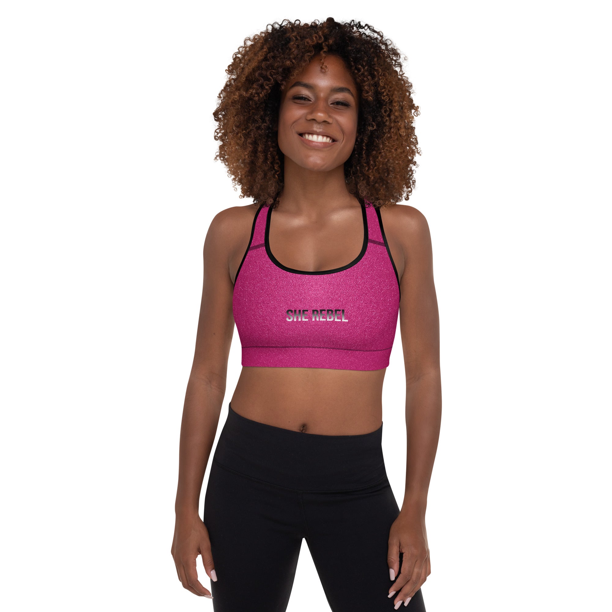 Shiny Barbie Hot Pink Sports Bra